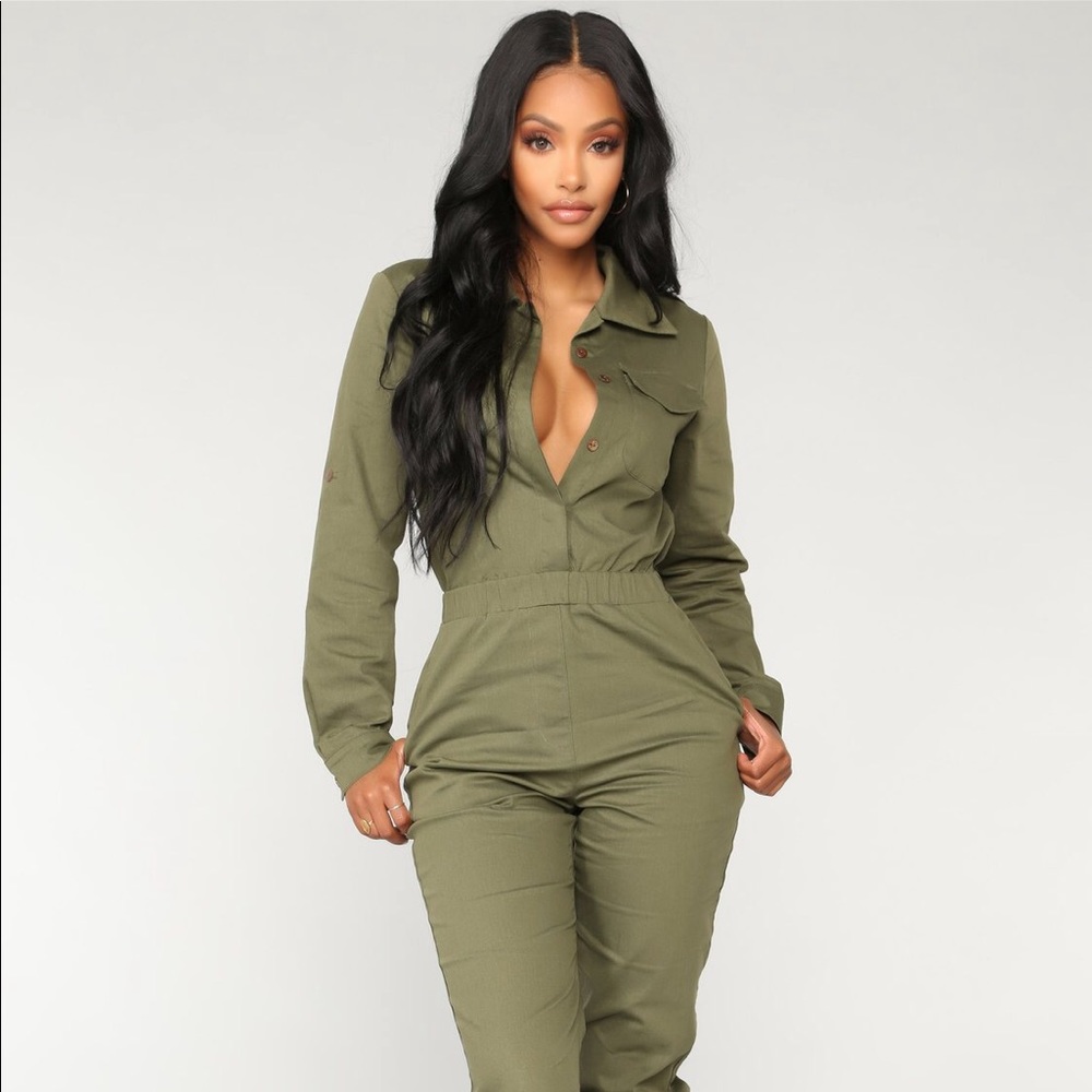 Olive Green Jumpsuit